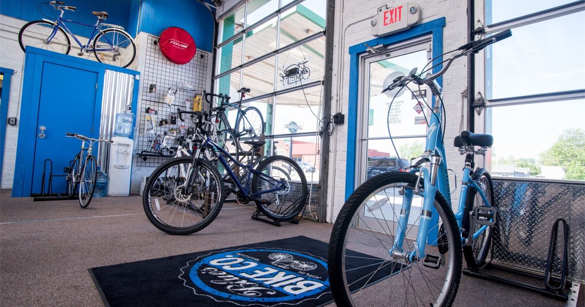 Blue bike shop discount